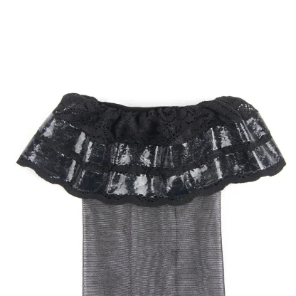 Breathable Lace Top Sheer Mesh Stockings - Image 2