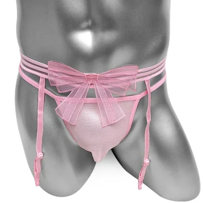 Bowknot See-Through Strap Garter Belt - Image 4