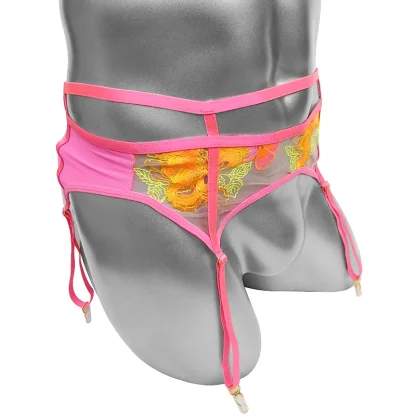 Mesh See-Through Garter Belts - Image 2