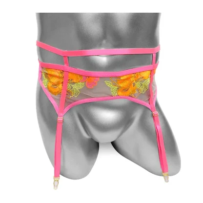 Mesh See-Through Garter Belts