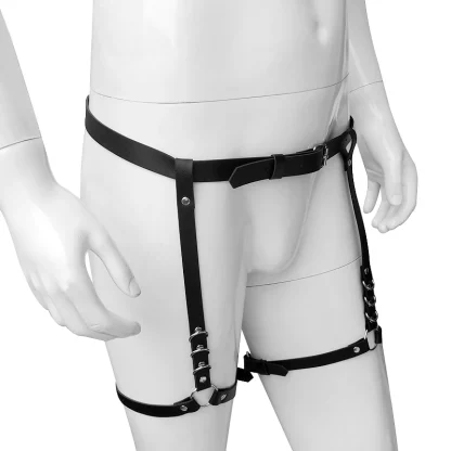 Leatherette Leg Harness Garter Straps - Image 3