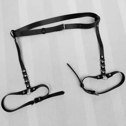 Leatherette Leg Harness Garter Straps - Image 5