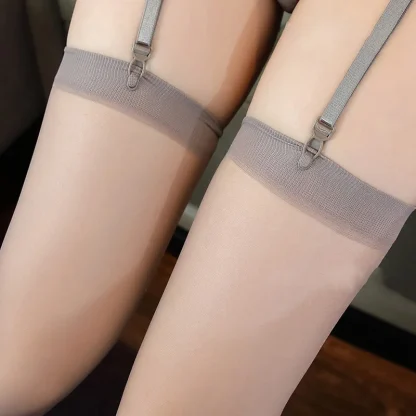 Erotic Elastic Thigh High Stockings - Image 6