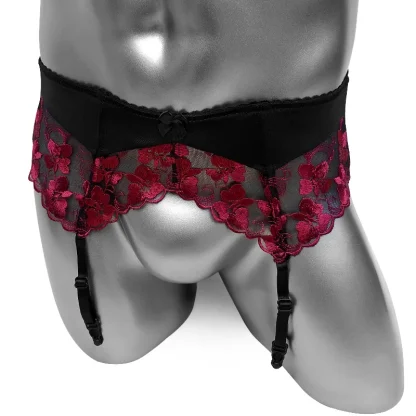 Floral Lace Garter Belts