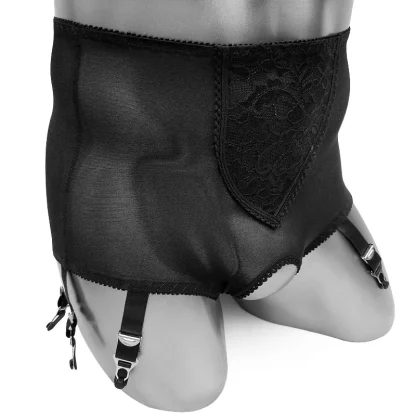 Open Crotch Lace Garter Belts - Image 3