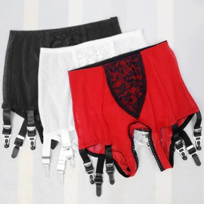 Open Crotch Lace Garter Belts - Image 6