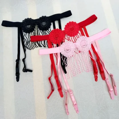 Flirtatious Floral Clubwear Garter Belts - Image 6