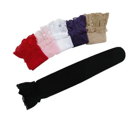 Lace Wide Top Mesh Stockings - Image 6