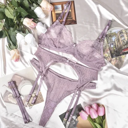 See-Through Lingerie with Garter Belts - Image 6