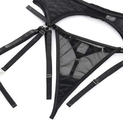 Temptation Mesh Set with Garter Belts - Image 6