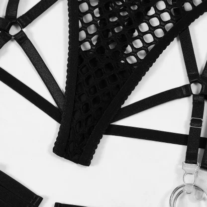 Seductive Fishnet Bra and Garter Belt - Image 6