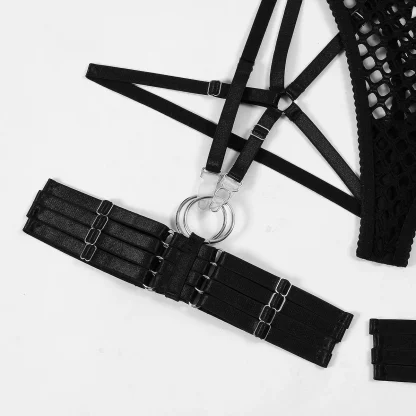 Seductive Fishnet Bra and Garter Belt - Image 7