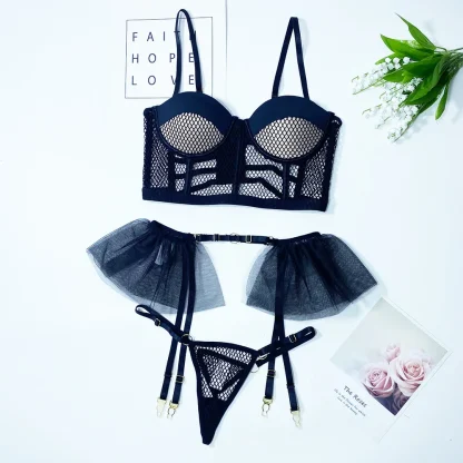 Ruffled Elegance Lace Garter Belts - Image 3