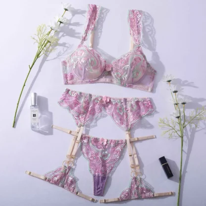 Floral Embroidery Garter Belts - Image 6